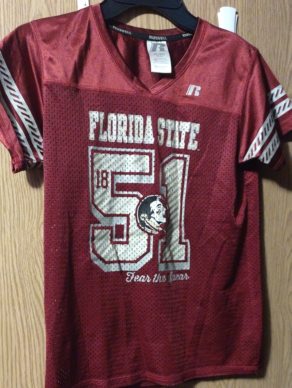 Russell Athletic Garnet Florida State #51 Mesh Football Tee